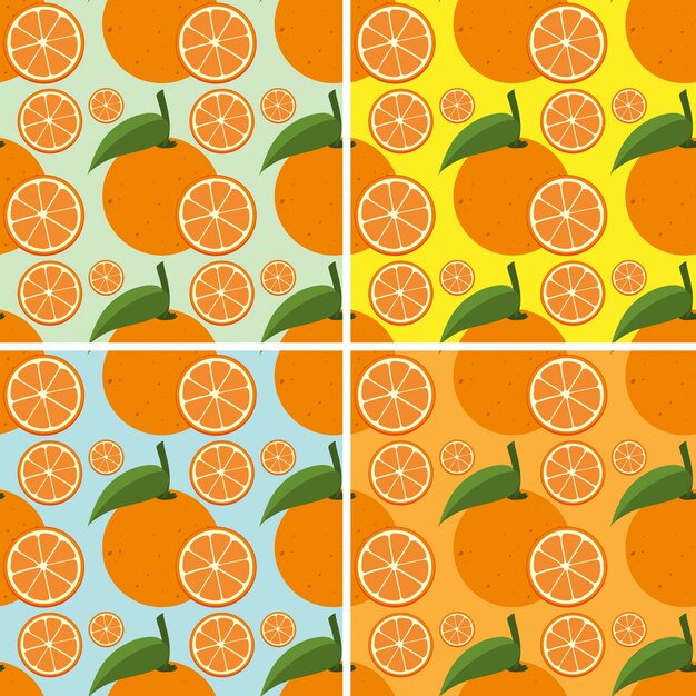 Fondo transparente con naranjas frescas