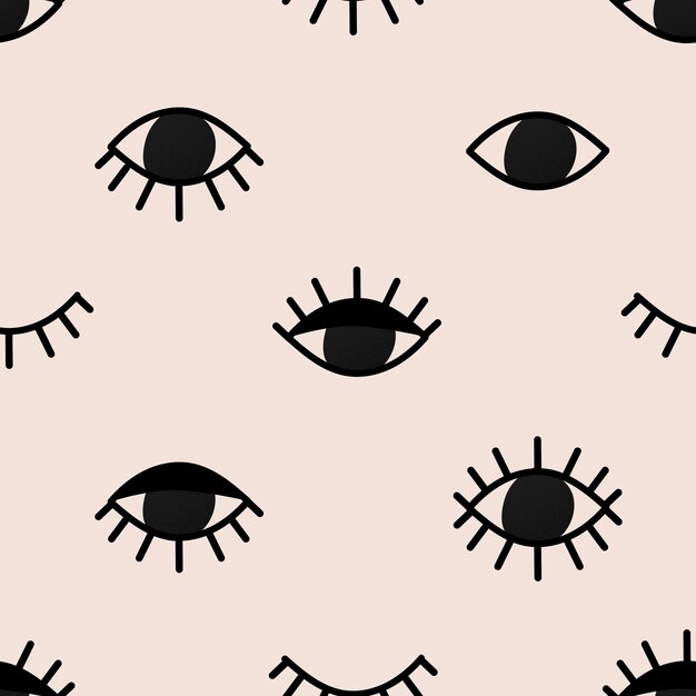Fondo transparente de ojos, ilustración de vector de halloween místico psicodélico
