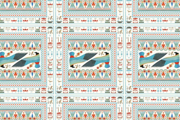 Fondo transparente de vector ornamental egipcio