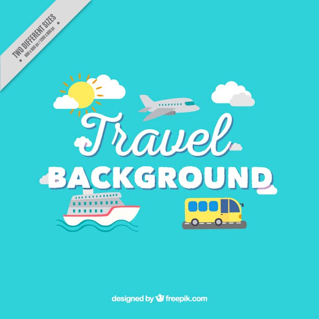 Fondo de transportes para viajar