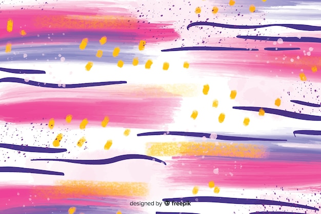 Vector gratuito fondo de trazos de pincel abstracto colorido