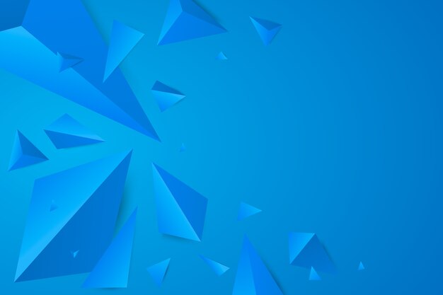 Fondo triangular en 3D con colores vívidos