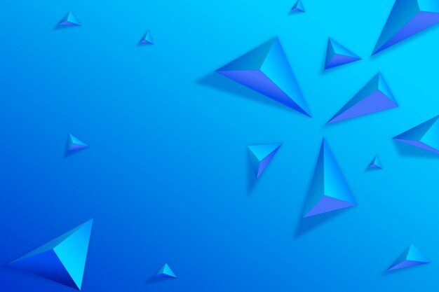 Fondo triangular en 3D con colores vívidos