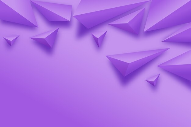 Fondo triangular en 3D con colores vívidos