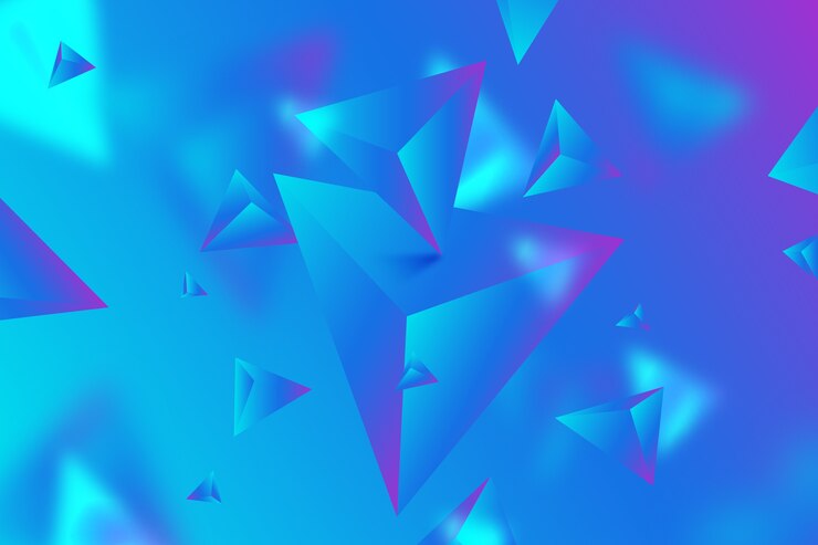 Vector gratuito fondo triangular en 3d con colores vívidos