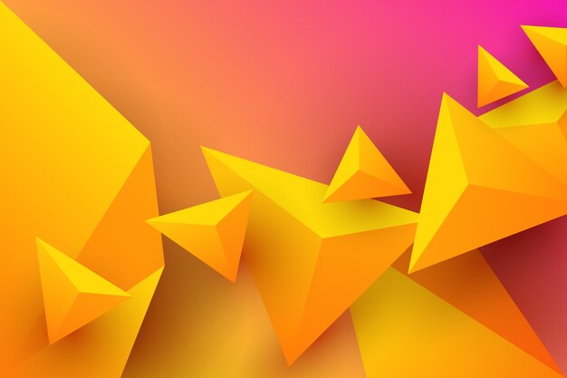 Fondo triangular con colores vibrantes