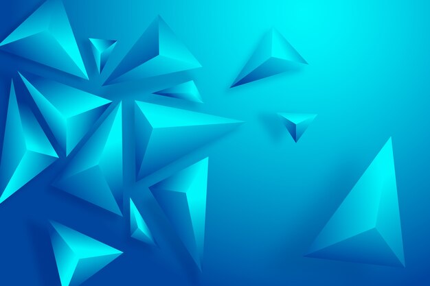 Fondo de triángulo 3D con colores vivos