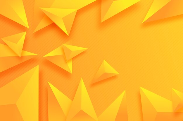 Fondo de triángulo 3D con colores vivos