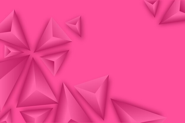 Fondo de triángulo 3D con colores vivos