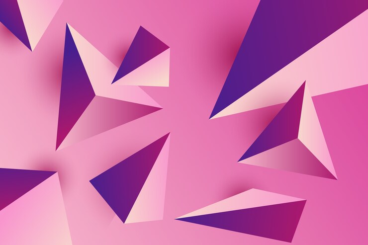 Vector gratuito fondo de triángulo 3d con colores vivos