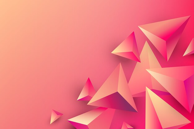 Fondo de triángulo con colores brillantes