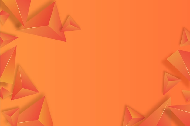 Vector gratuito fondo de triángulo naranja 3d