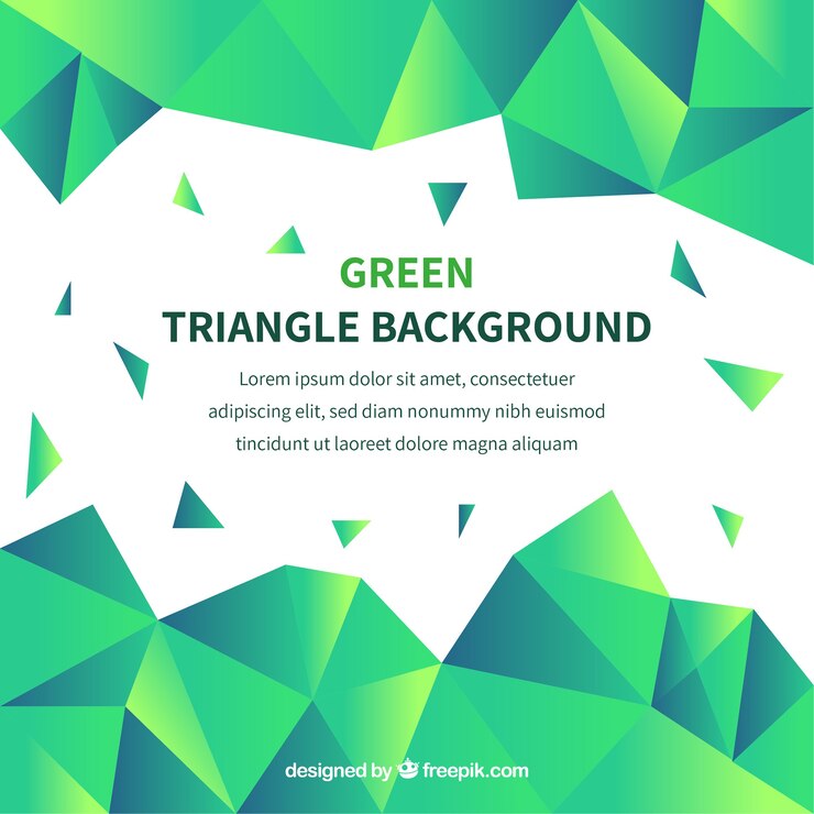 Vector gratuito fondo de triángulo verde