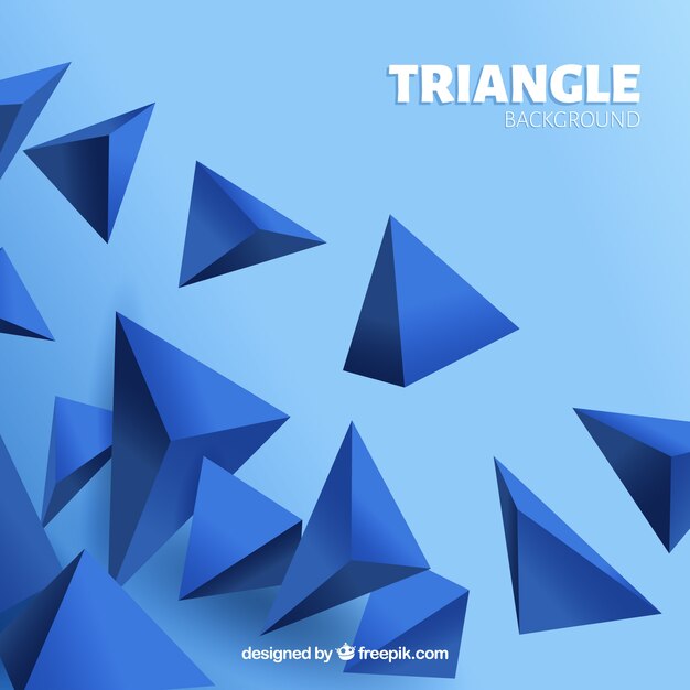Fondo con triángulos 3d