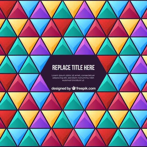 Fondo de triángulos con colores diferentes