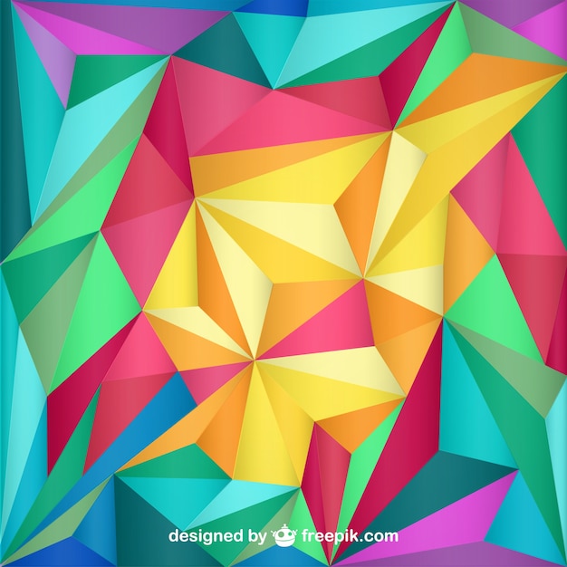 Fondo con triángulos de colores