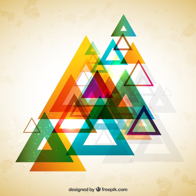 Fondo de triángulos coloridos