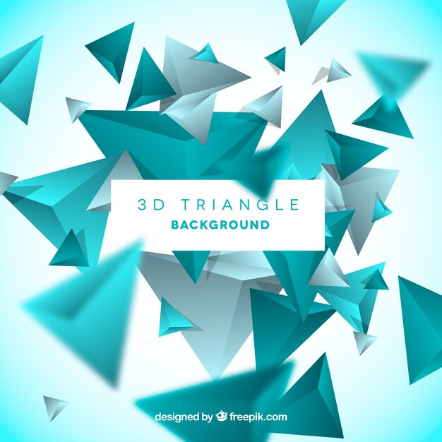 Fondo de triángulos en estilo 3d