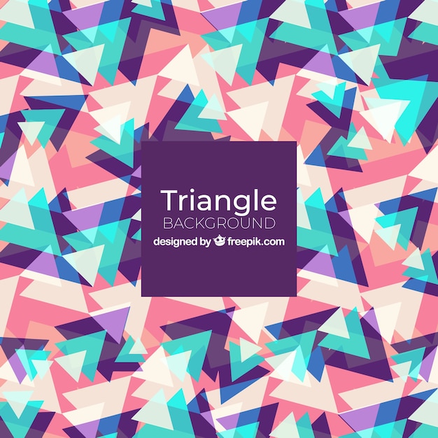 Fondo de triángulos con muchos colores