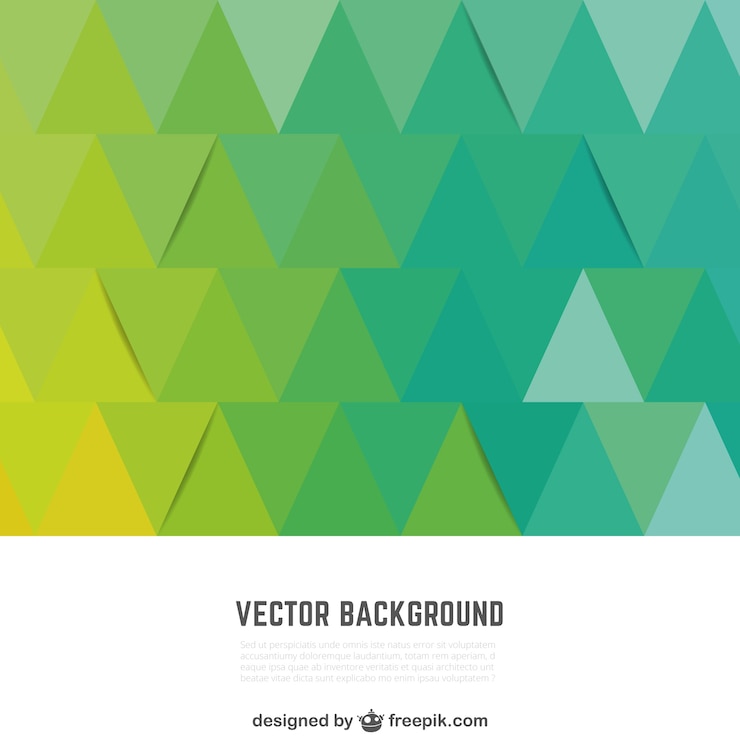 Vector gratuito fondo con triángulos verdes