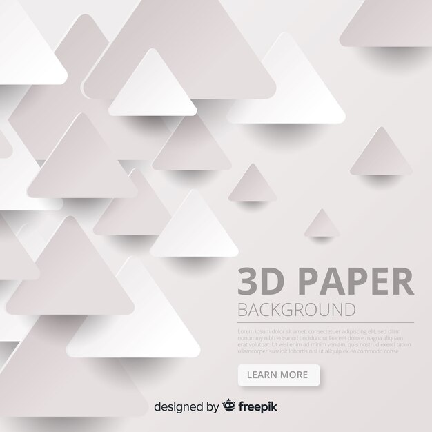 Fondo tridimensional de papel