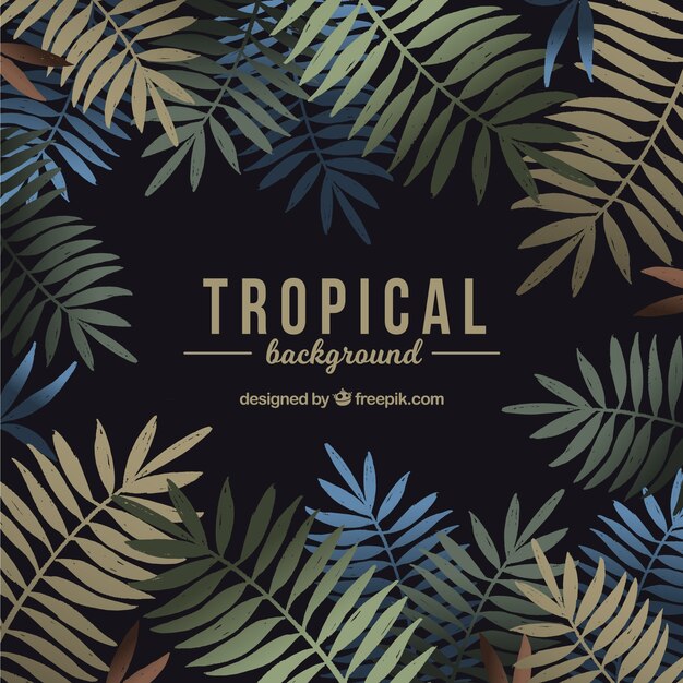 Fondo tropical en acuarela con estilo elegante