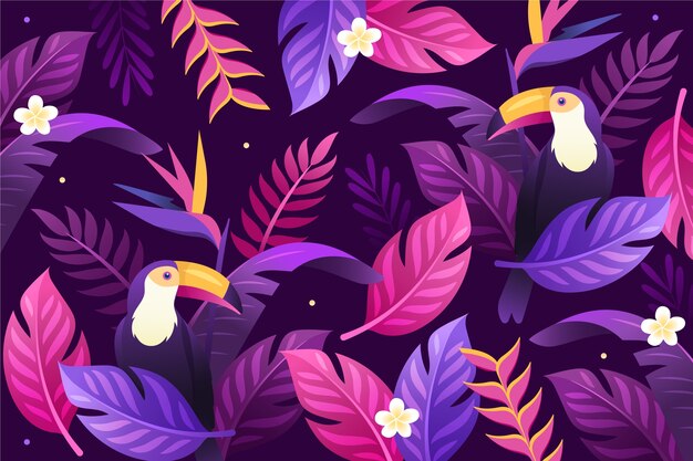 Fondo tropical colorido degradado