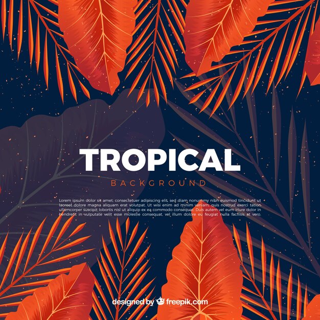 Fondo tropical colorido con diseño realista