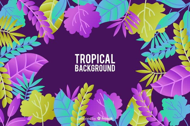 Fondo tropical con degradado