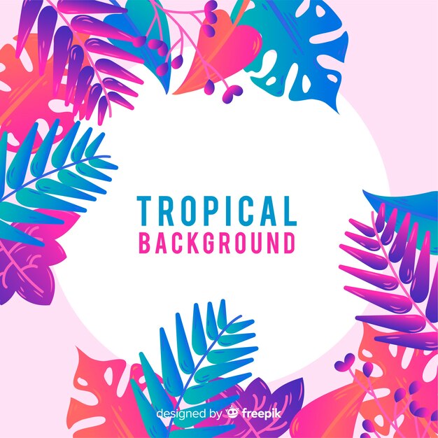 Fondo tropical con degradado