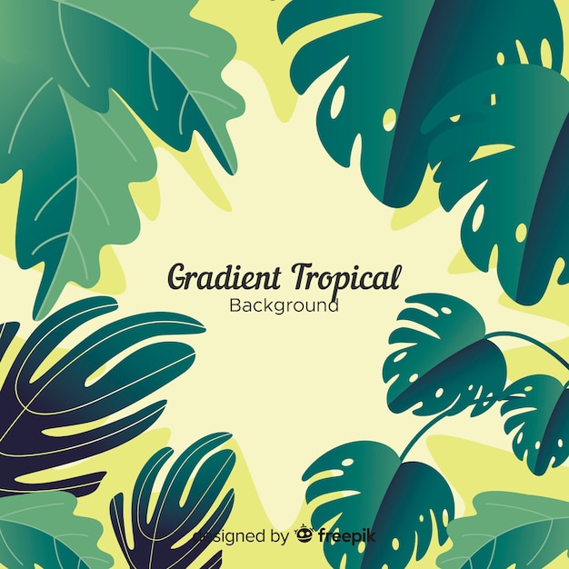 Vector gratuito fondo tropical con degradado