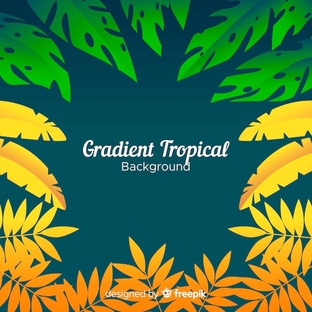 Vector gratuito fondo tropical con degradado