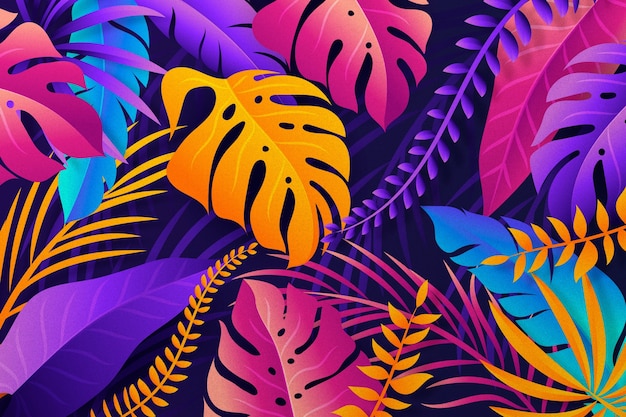 Fondo tropical con degradado