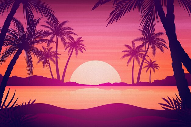 Fondo tropical con degradado