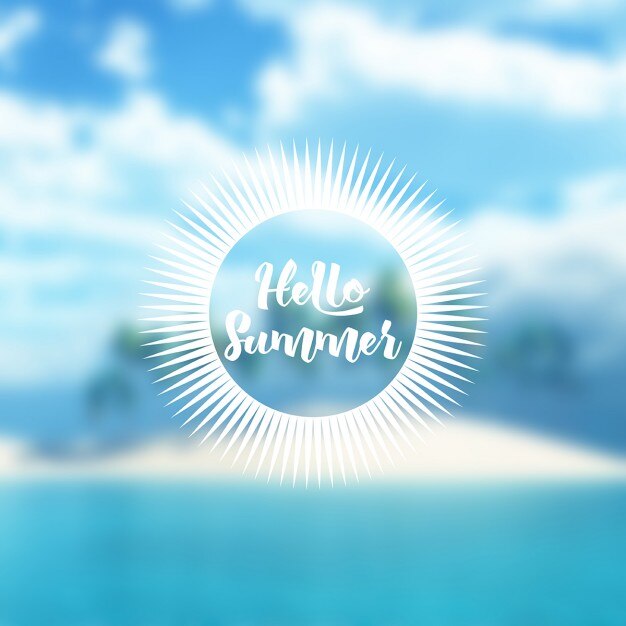 Fondo tropical desenfocado de verano