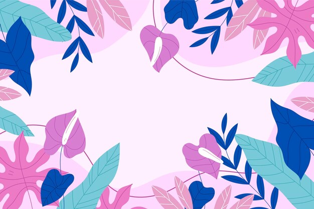 Fondo tropical con espacio vacío