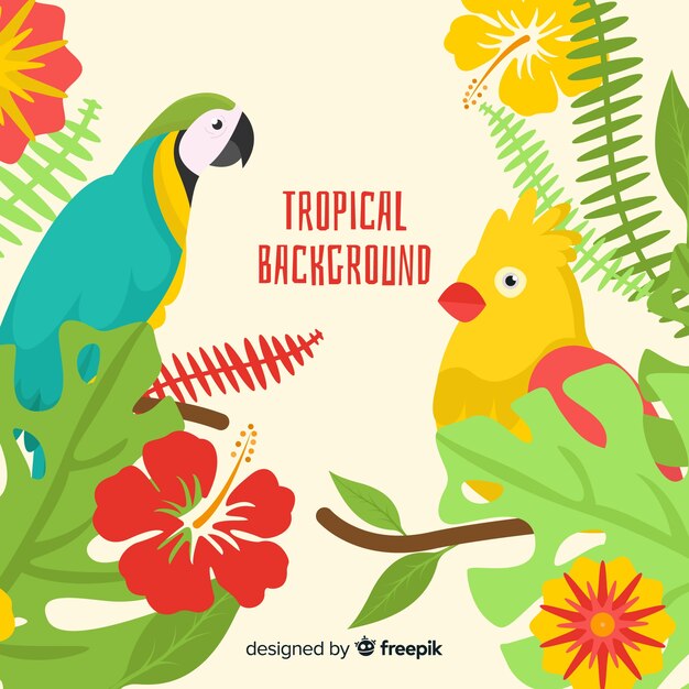 Fondo tropical flat
