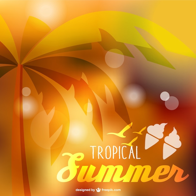 Vector gratuito fondo tropical de verano