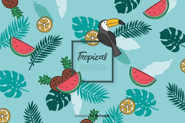 Vector gratuito fondo tropical