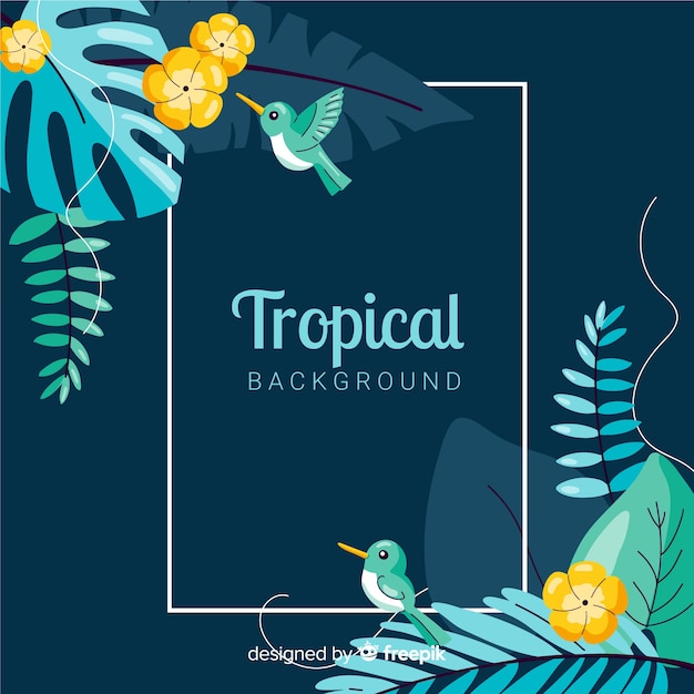 Vector gratuito fondo tropical