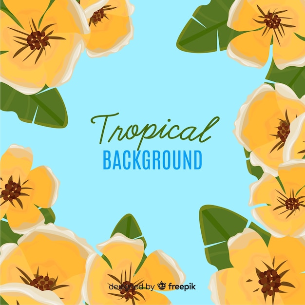 Vector gratuito fondo tropical