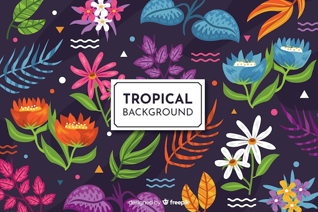 Vector gratuito fondo tropical