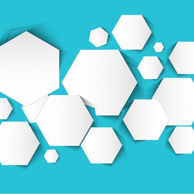 Fondo de la turquesa con hexágonos blancos