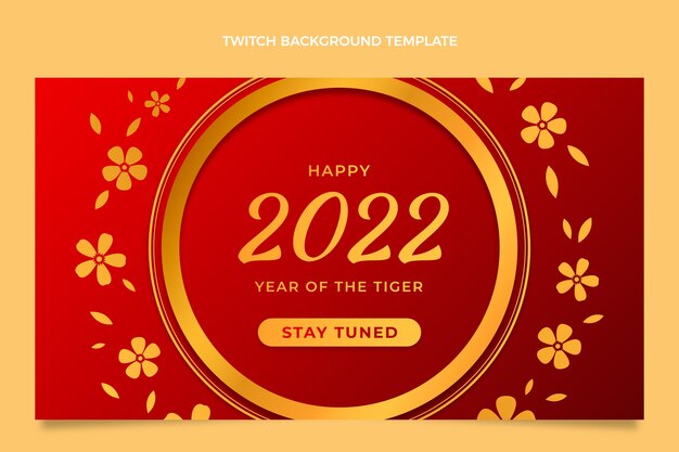 Fondo de twitch de año nuevo chino degradado