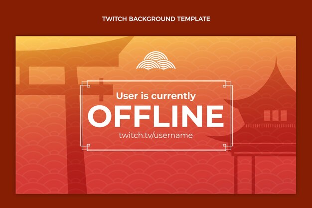 Fondo de twitch de año nuevo chino degradado