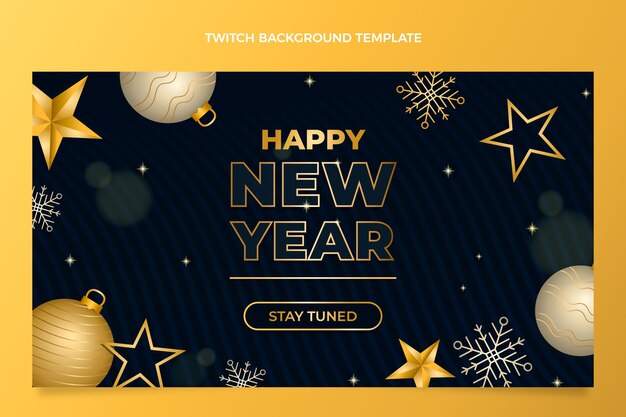 Fondo de twitch de año nuevo degradado