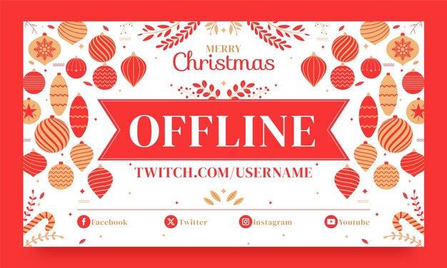Fondo de Twitch para la celebración de la temporada navideña.