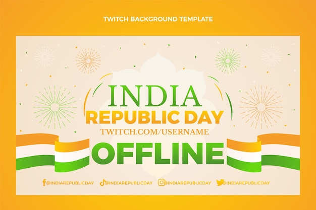 Fondo de twitch del día de la república degradado