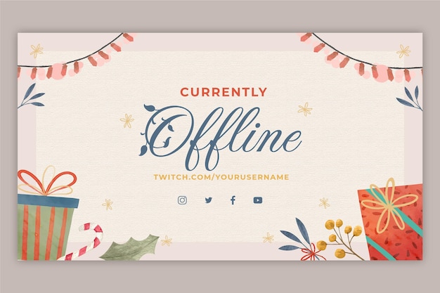 Fondo de twitch de navidad degradado