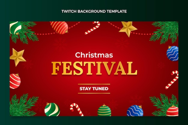 Fondo de twitch de navidad degradado